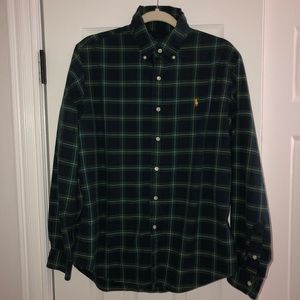 Ralph Lauren Collared Green + Blue Button Down